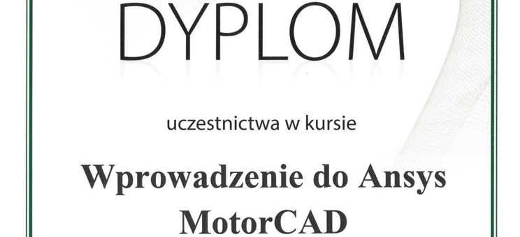 Dyplom Ukończenia kursu
